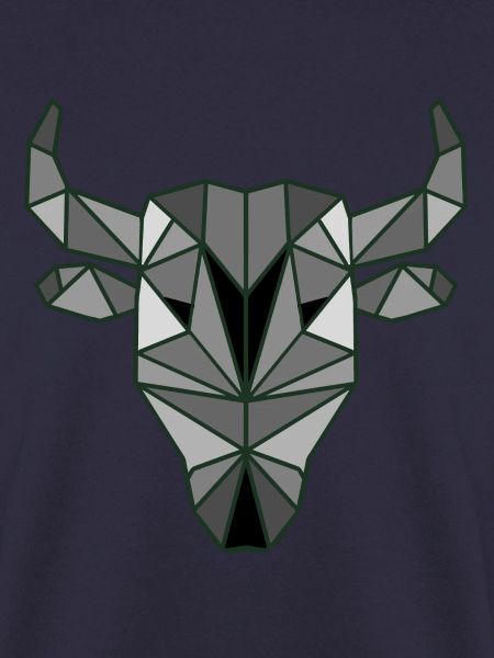 Stierkopf im Origami-Stil
