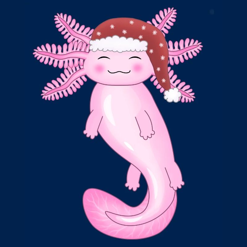 Mignon axolotl de Noël