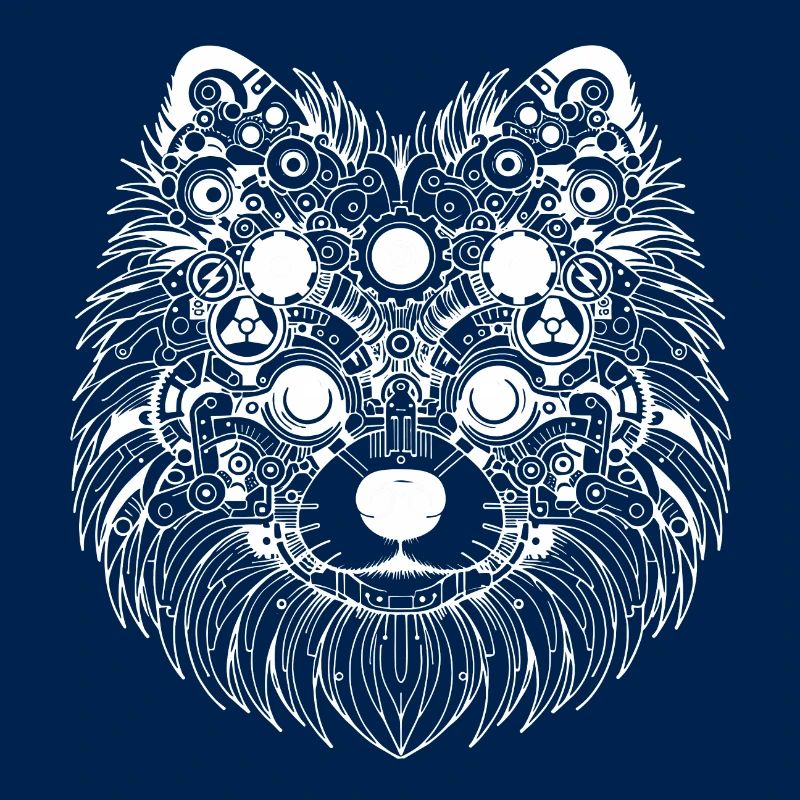 Abstraktes Pommerschen - Weißes Design