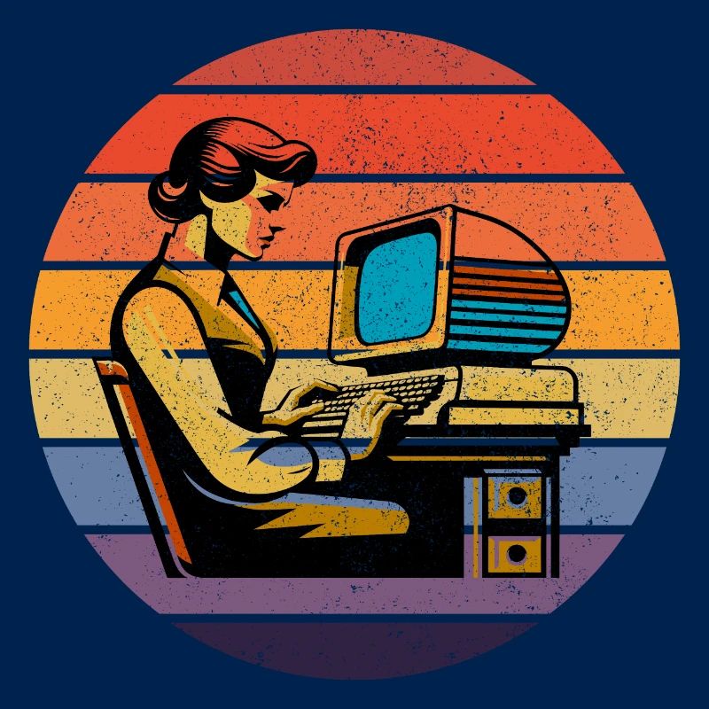Retro-Programmierer: Vintage-Computerästhetik