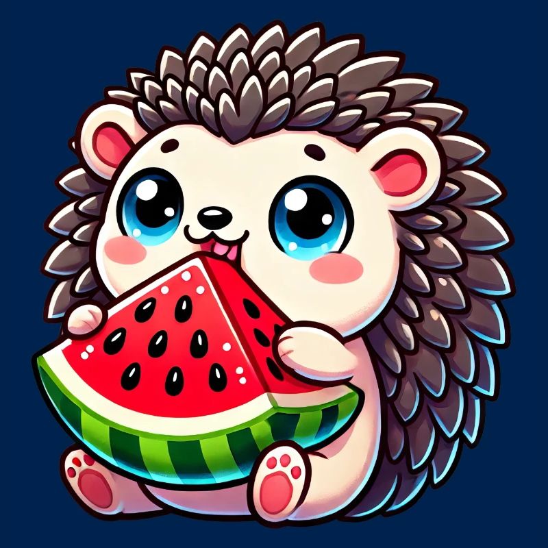 Hérisson avec conception de fruits d’été de pastèque