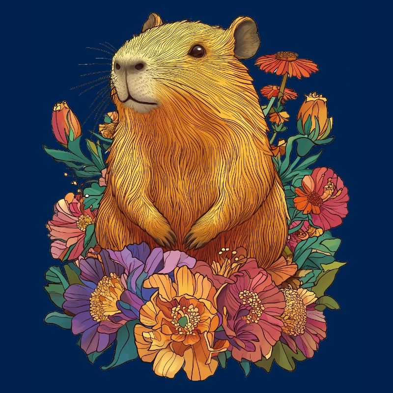 Fleurs de capybara
