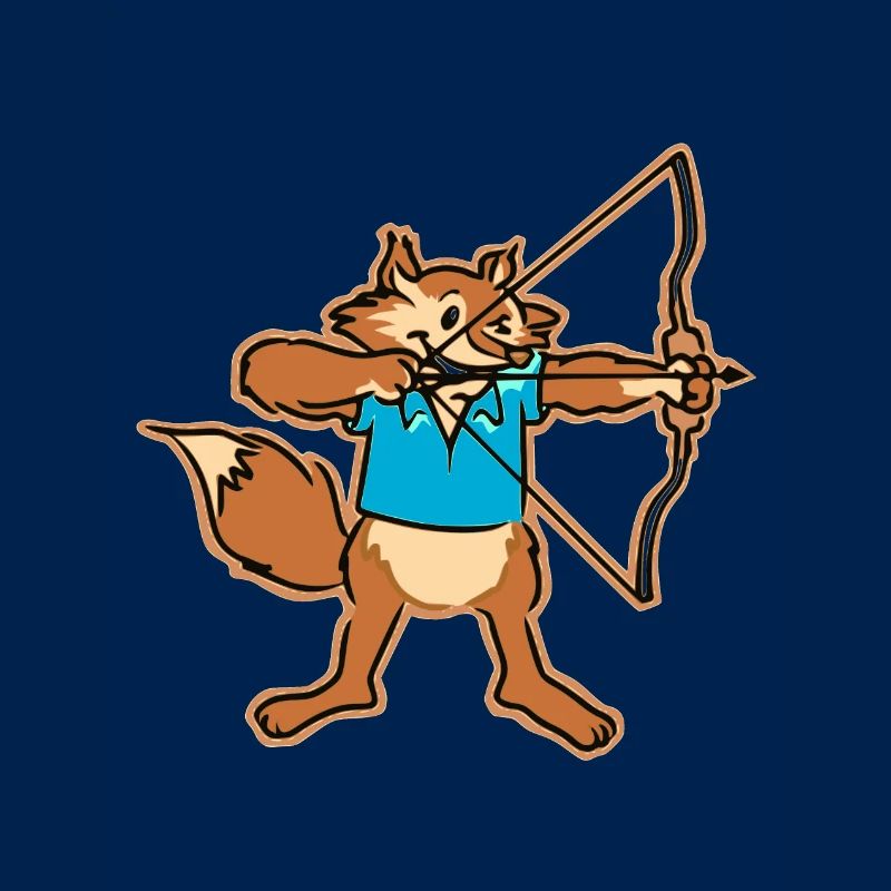 Archery bow and arrow fox gift idea
