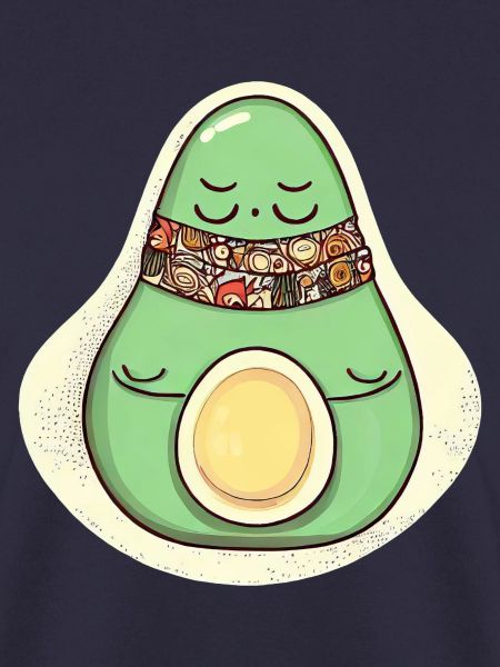 Meditierende Avocado Hippie Entspannung