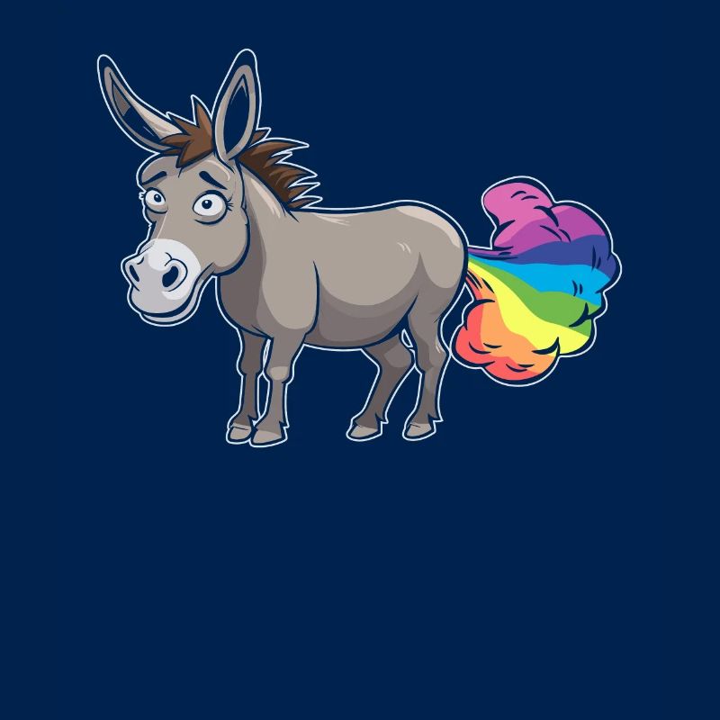 Muli Esel Lustig Regenbogenfurz