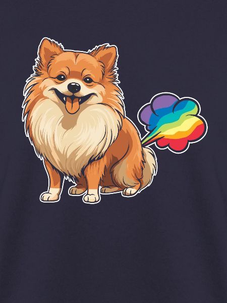 Pomeranian Witzig Regenbogenfurz