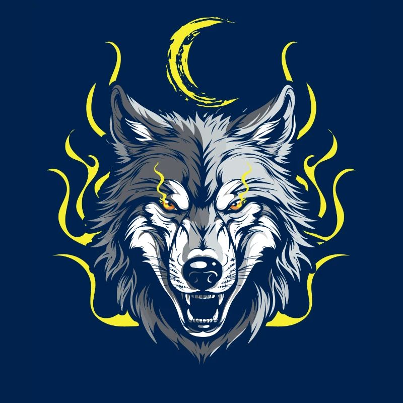 Wolf Mond Phase Lunar Wolf