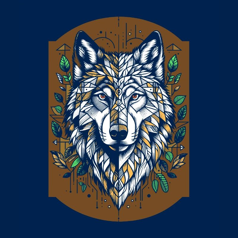 Wolf Geometric Polygon Wolf