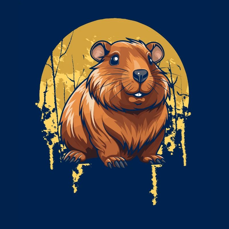 Hamster Goldhamster Moon Howling