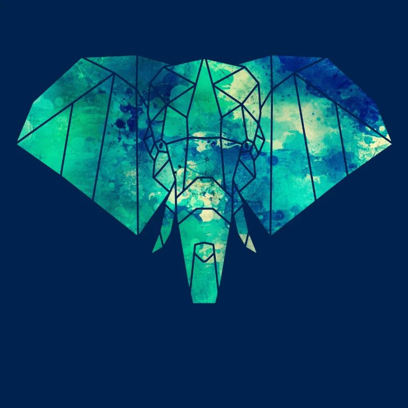 Éléphant de formes dans des couleurs vives