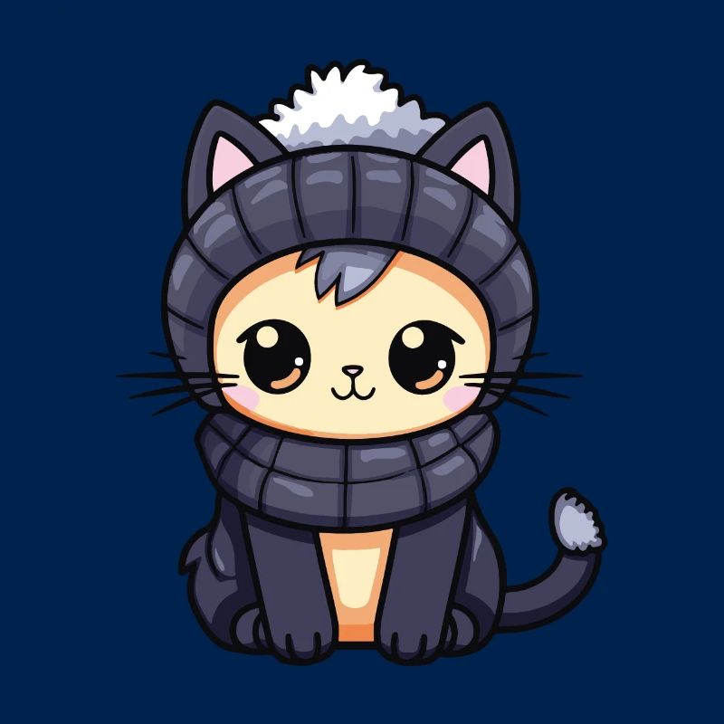 Katze Winter Comic