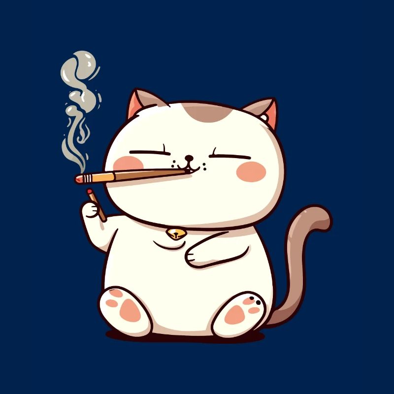 Katze Raucher Smoke Joint
