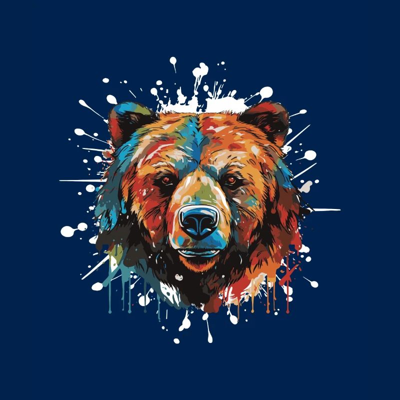 Bear Pop Art Head
