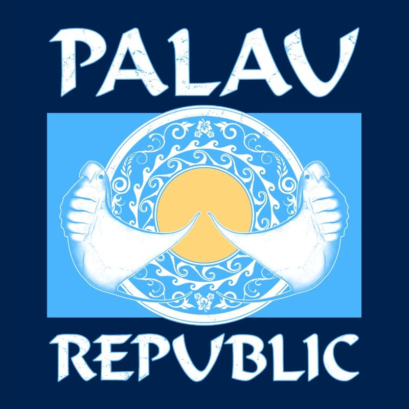 Palau Flagge Mantarochen