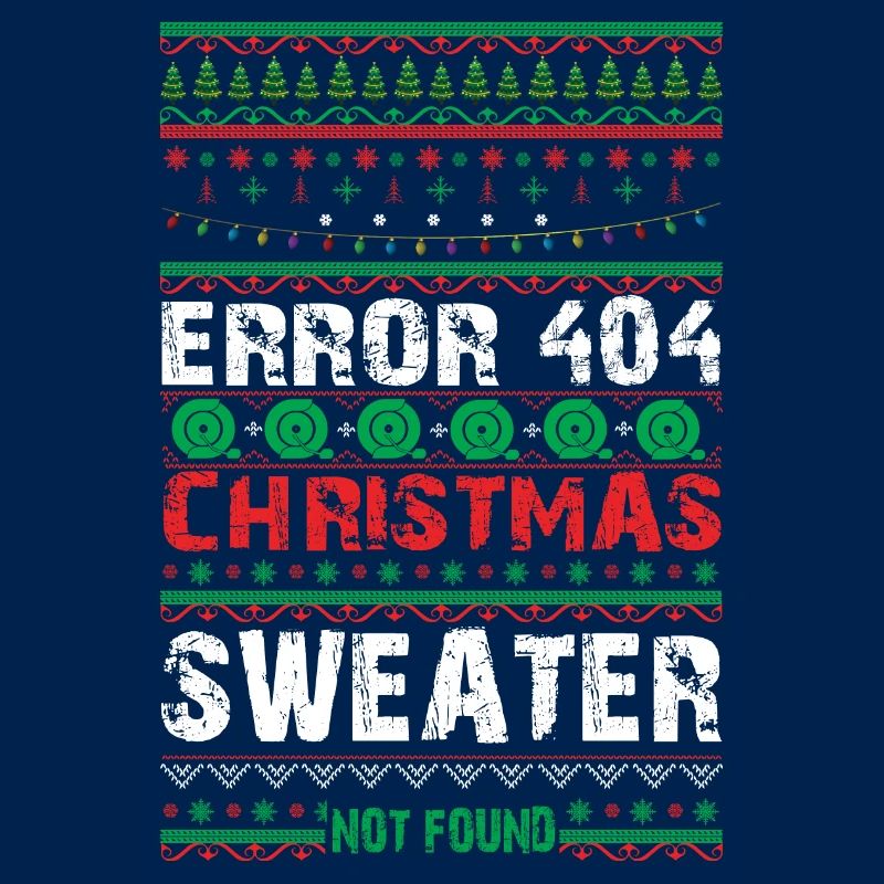 Error 404 Christmas Sweater Not Found Computer