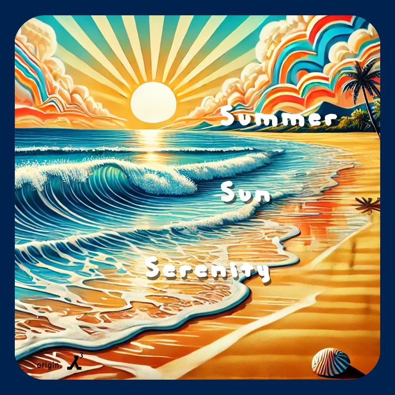 Plage au coucher du soleil