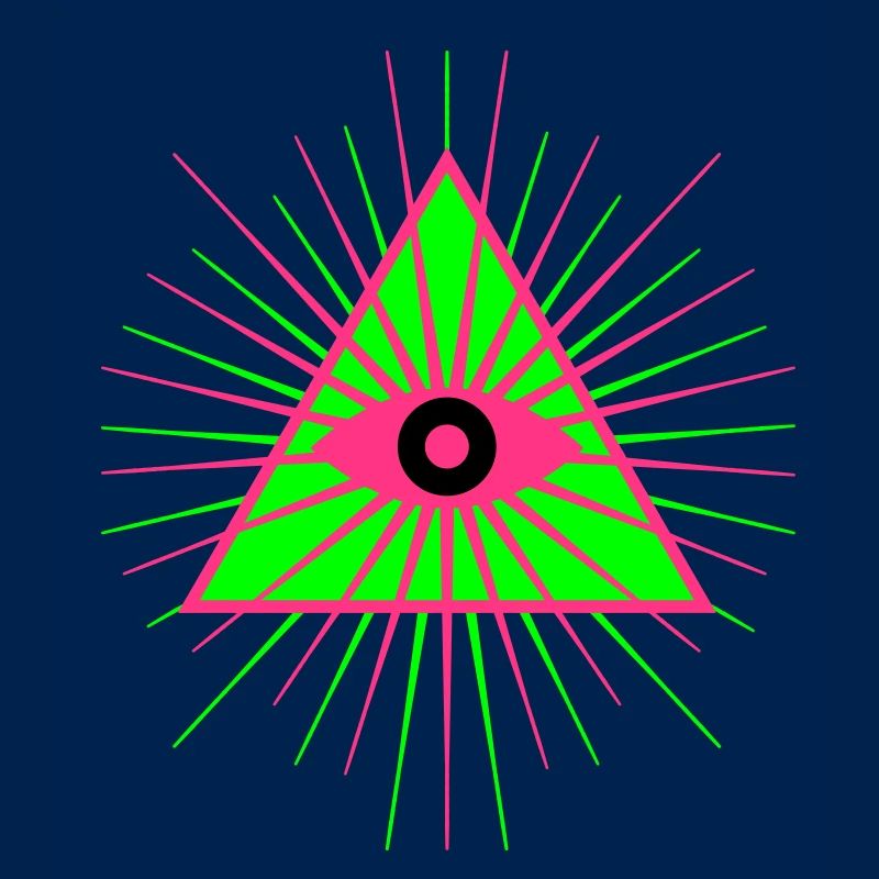 65 Yeux omniprésents de Dieu Triangle Rayonnes