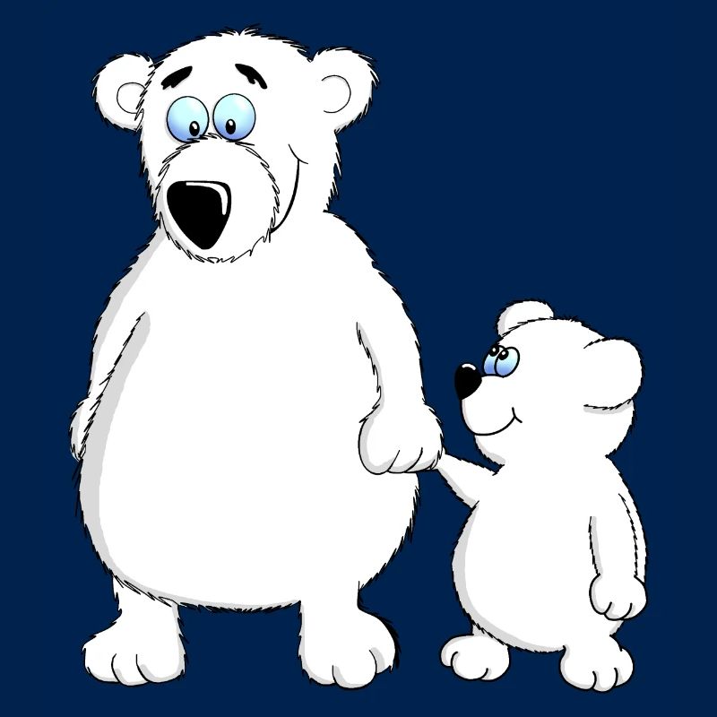 Drolliger Baby Bär mit Papa oder Mama