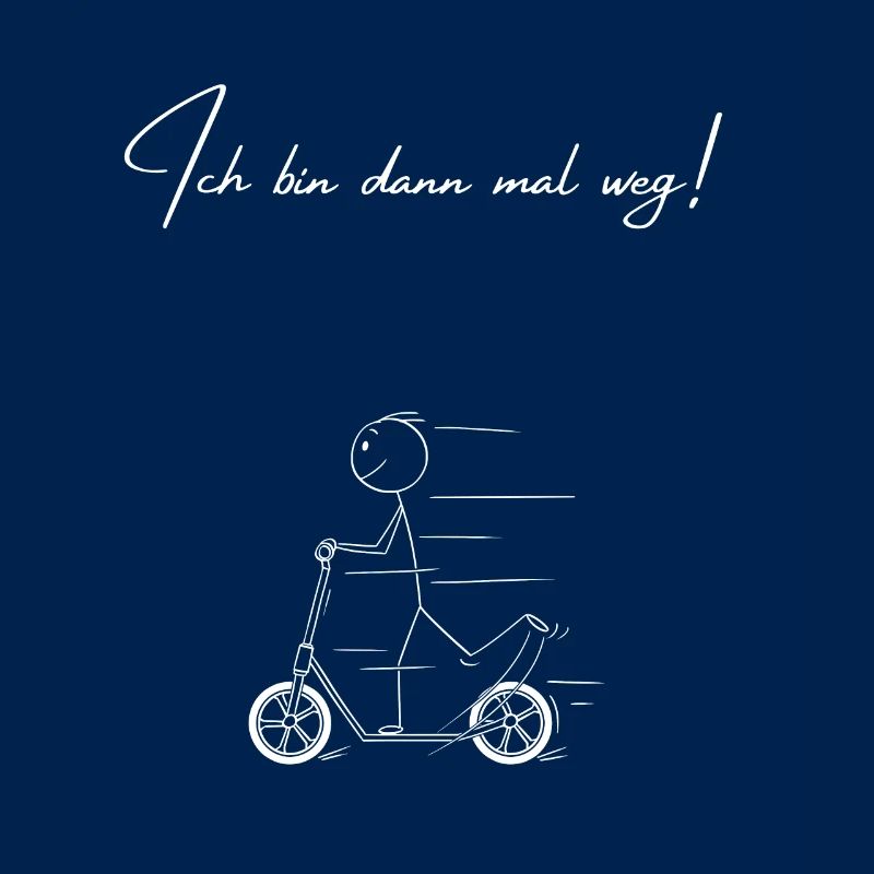 Ich bin dann mal weg - Tretroller Rollerfahrer