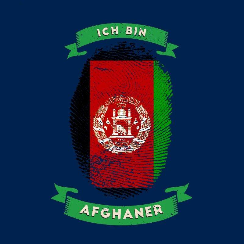 Empreinte digitale Je suis le drapeau afghan