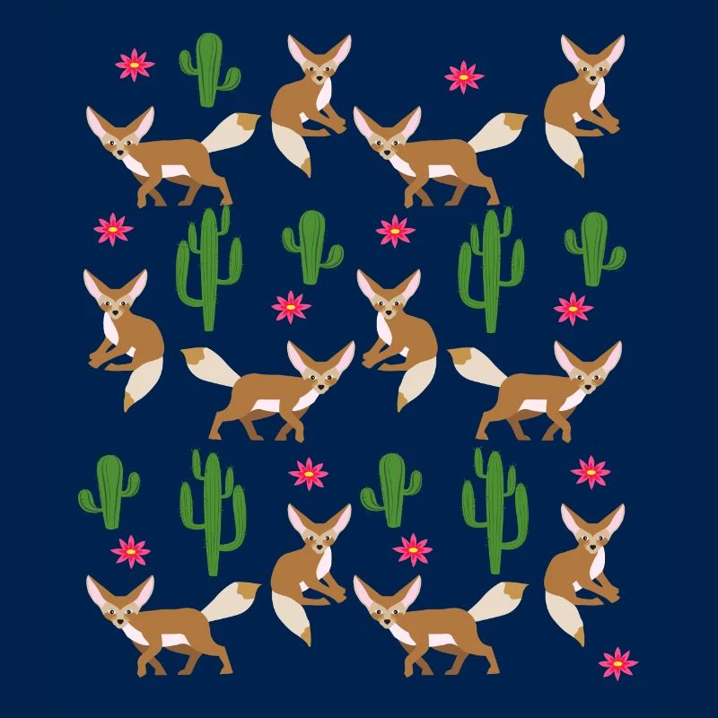 Fox Wolf Fennec Fox Cute Gift Cactus