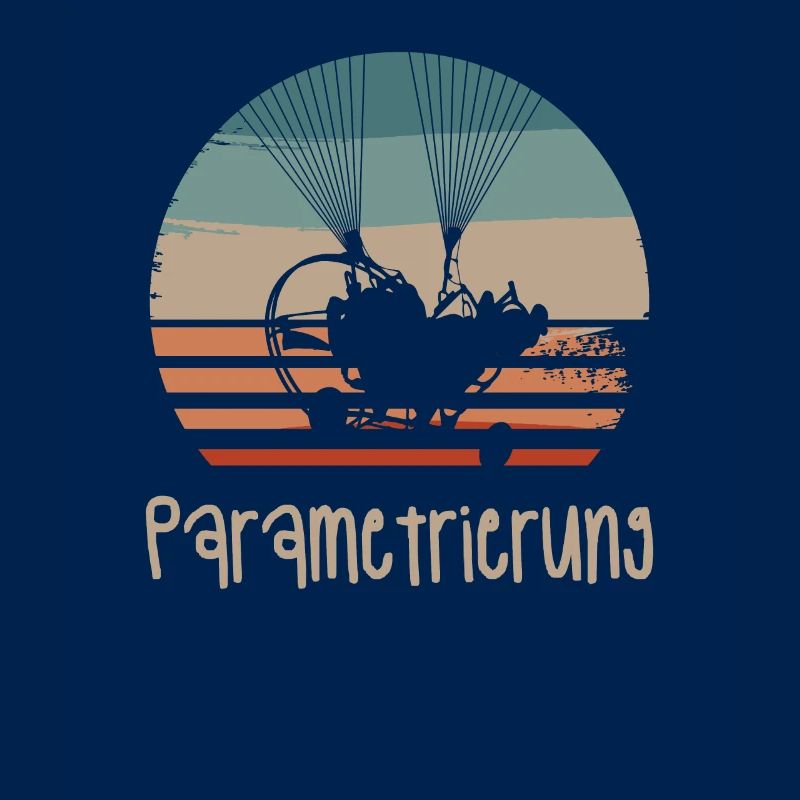 Retro Vintage Classic Paramotoring Paragliding