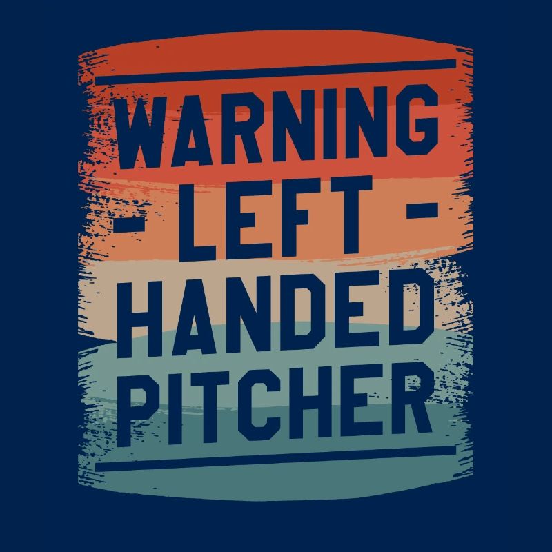 Warnung Linkshänder Pitcher Lefty Baseballspieler