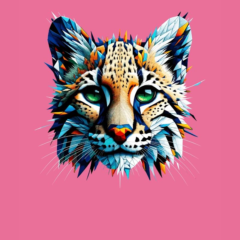 Polygone Art Ocelot Ocelots Nain Léopard