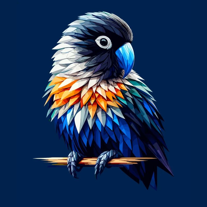 Polygon Art Inséparable Observation des oiseaux