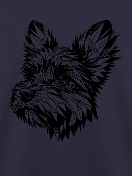 Geometrische Strichkunst Affenpinscher Affen