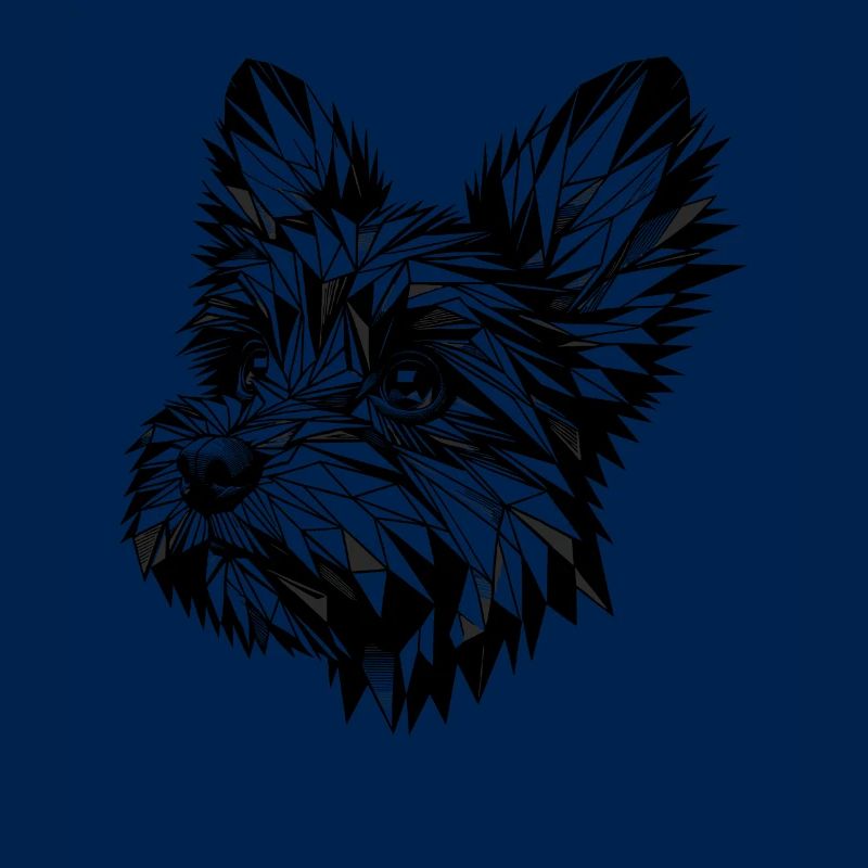 Geometrische Strichkunst Affenpinscher Affen