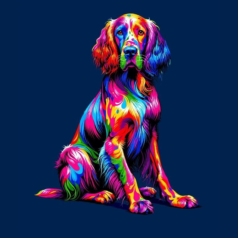 Pop Art coloré Setter anglais Laverack Setter