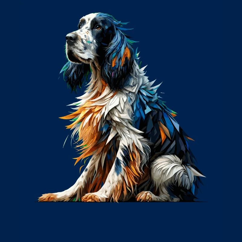 Polygon Art Setter Anglais Setter Laverack