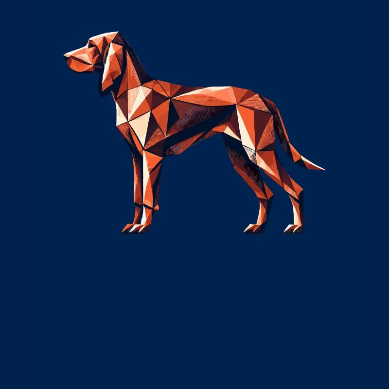 Geometrische Kunst Redbone Coonhound