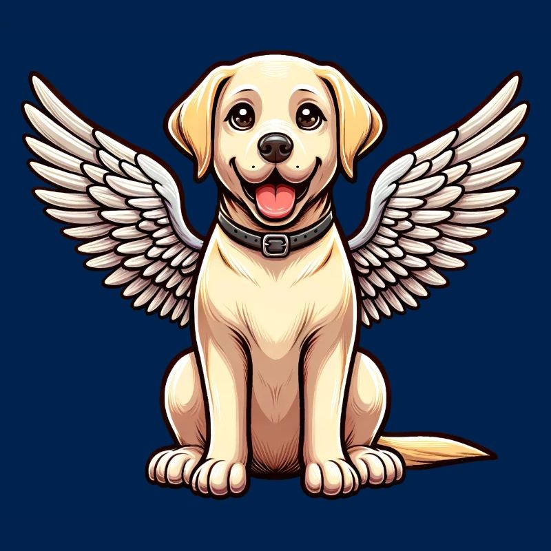 Labrador Retriever Comic Angel