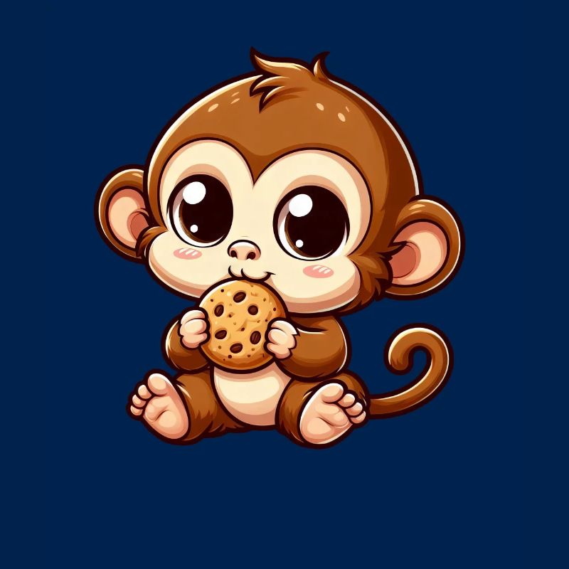 Un singe chimpanzé grignote des biscuits
