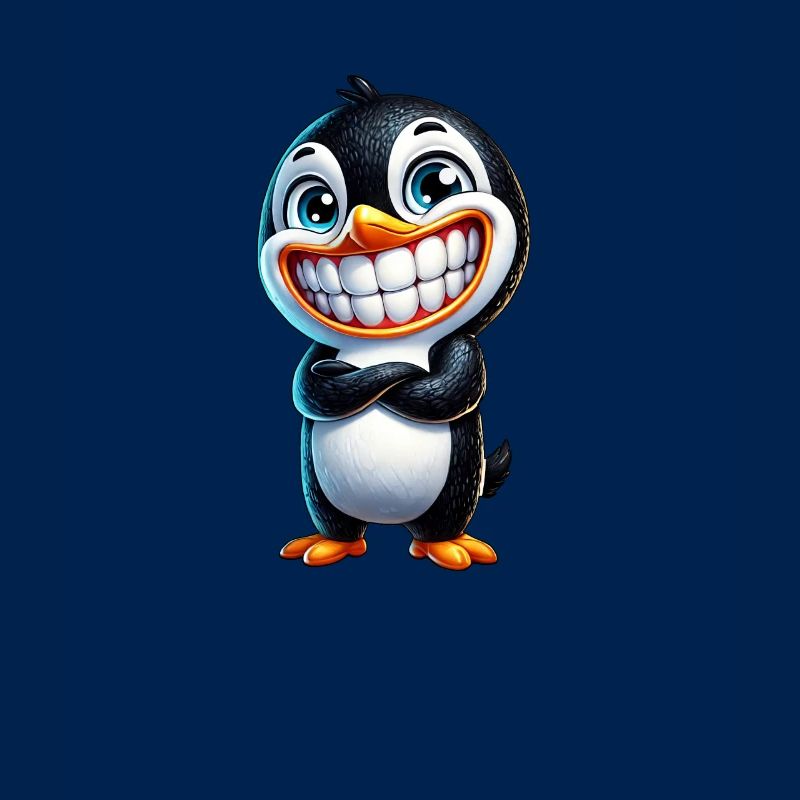 Süßer grinsender Pinguin Cartoon
