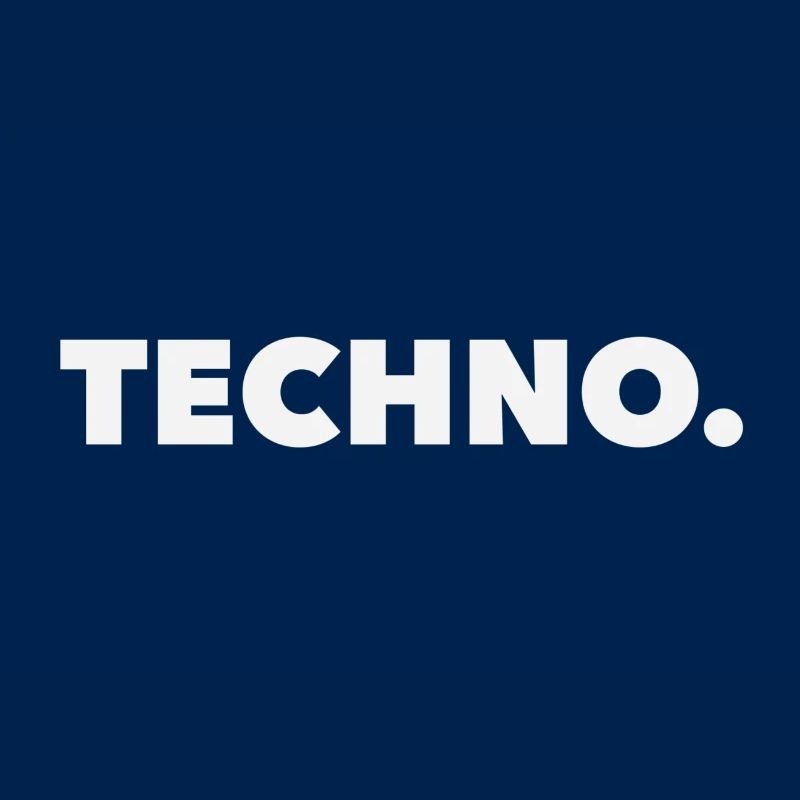 Techno Music Logo weiß