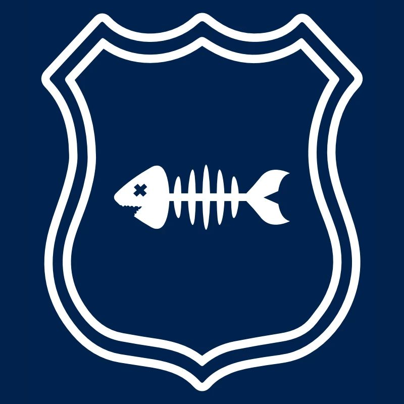 Fisch Wappen Knochen Gräte