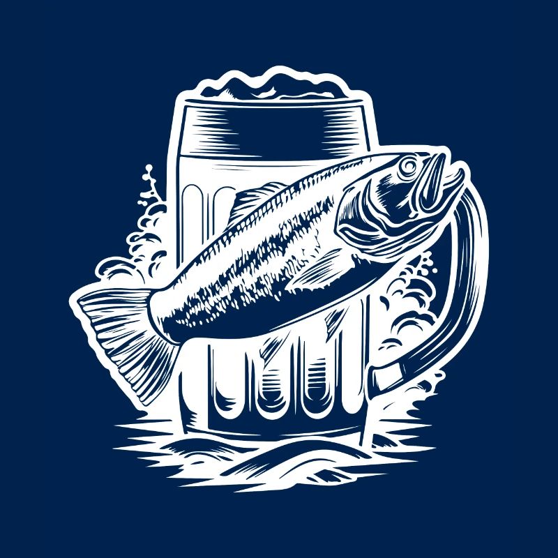 Verre à bière Pêcheur de pêche
