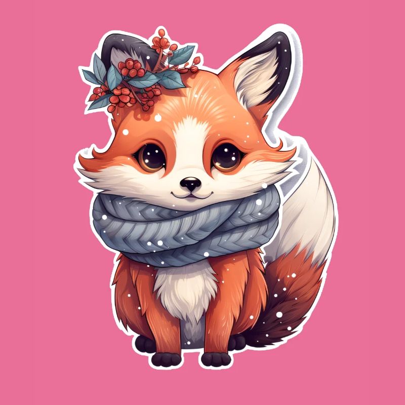 cute fox wintry