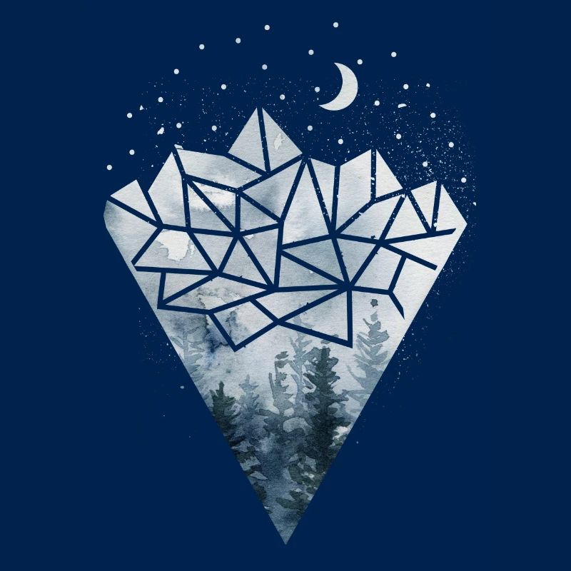 Geometrie Berge Polygon Wald