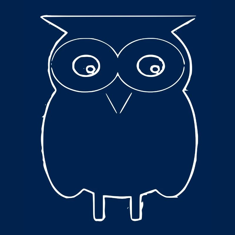 Eule - Symbol / weiß