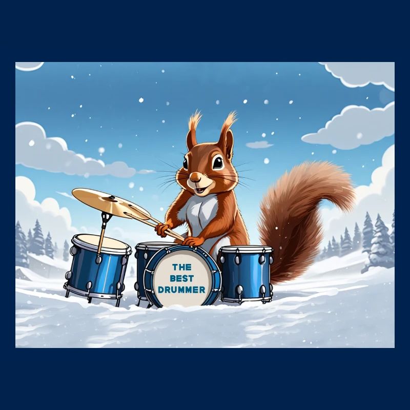 Squirrel plays drums