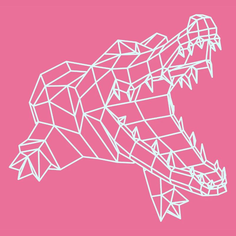 Krokodil Grafik WireFrame, Paperwolf Design