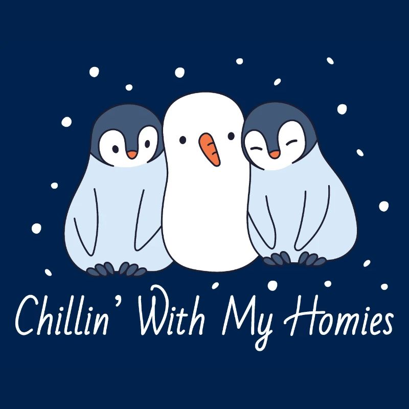 Pinguine und Schneemann