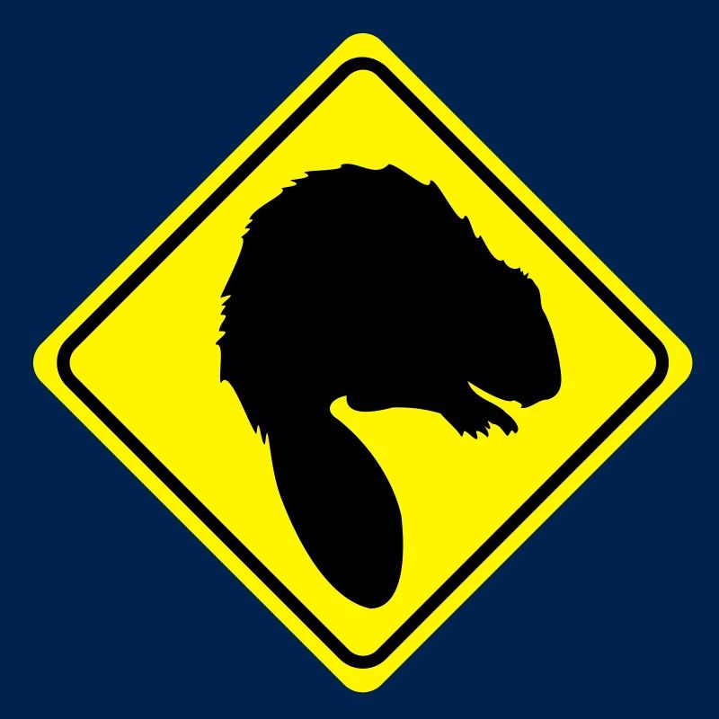 Warning beaver - 2 color