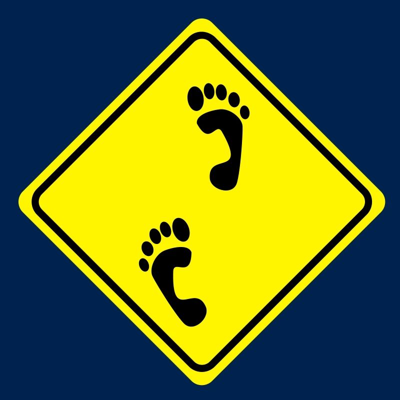 Avertissement pieds nus - 2 Vector Couleur