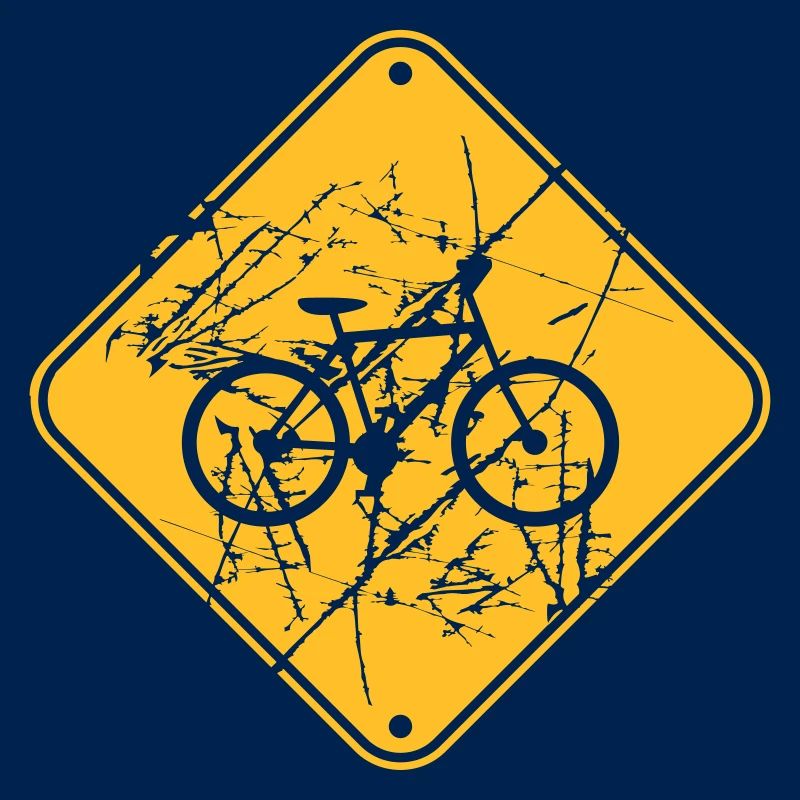 Scratch tears bicycle signage signboard note
