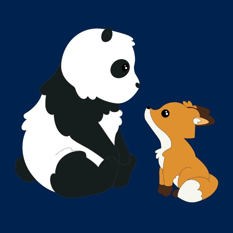 Panda und Fuchs